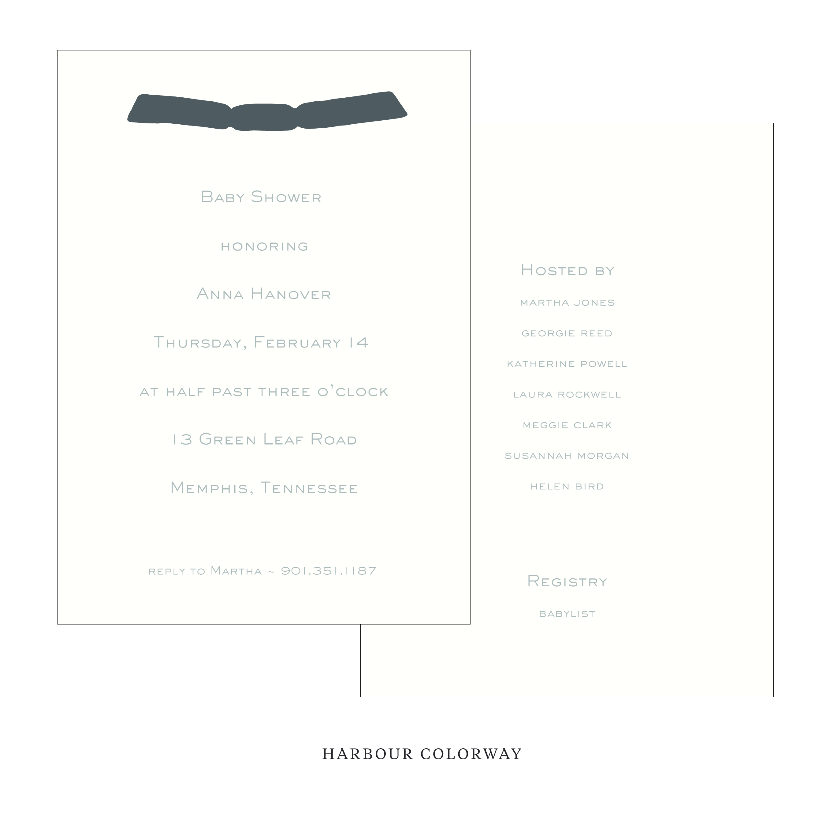 Richmond Ribbon Baby Shower Invitation