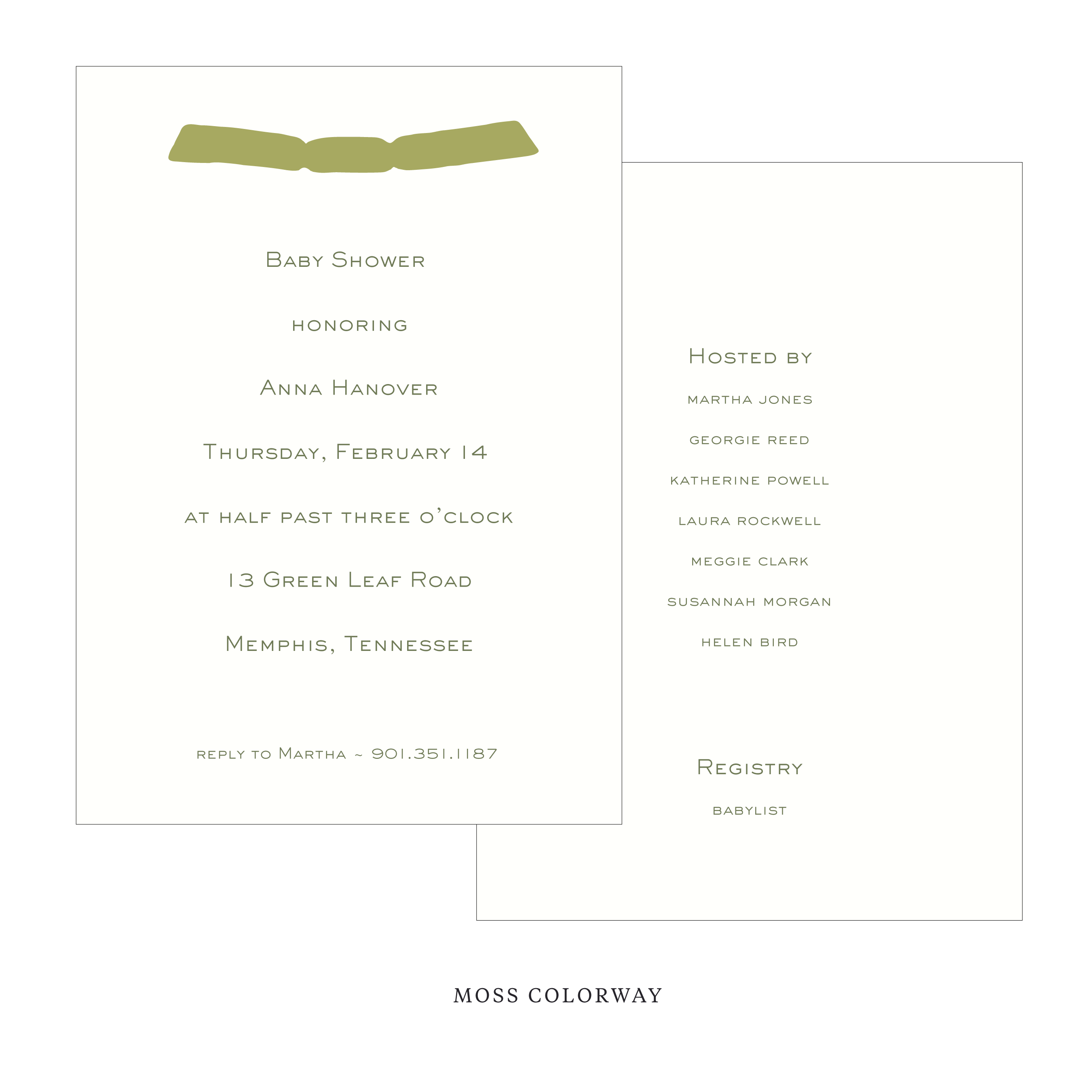 Richmond Ribbon Baby Shower Invitation