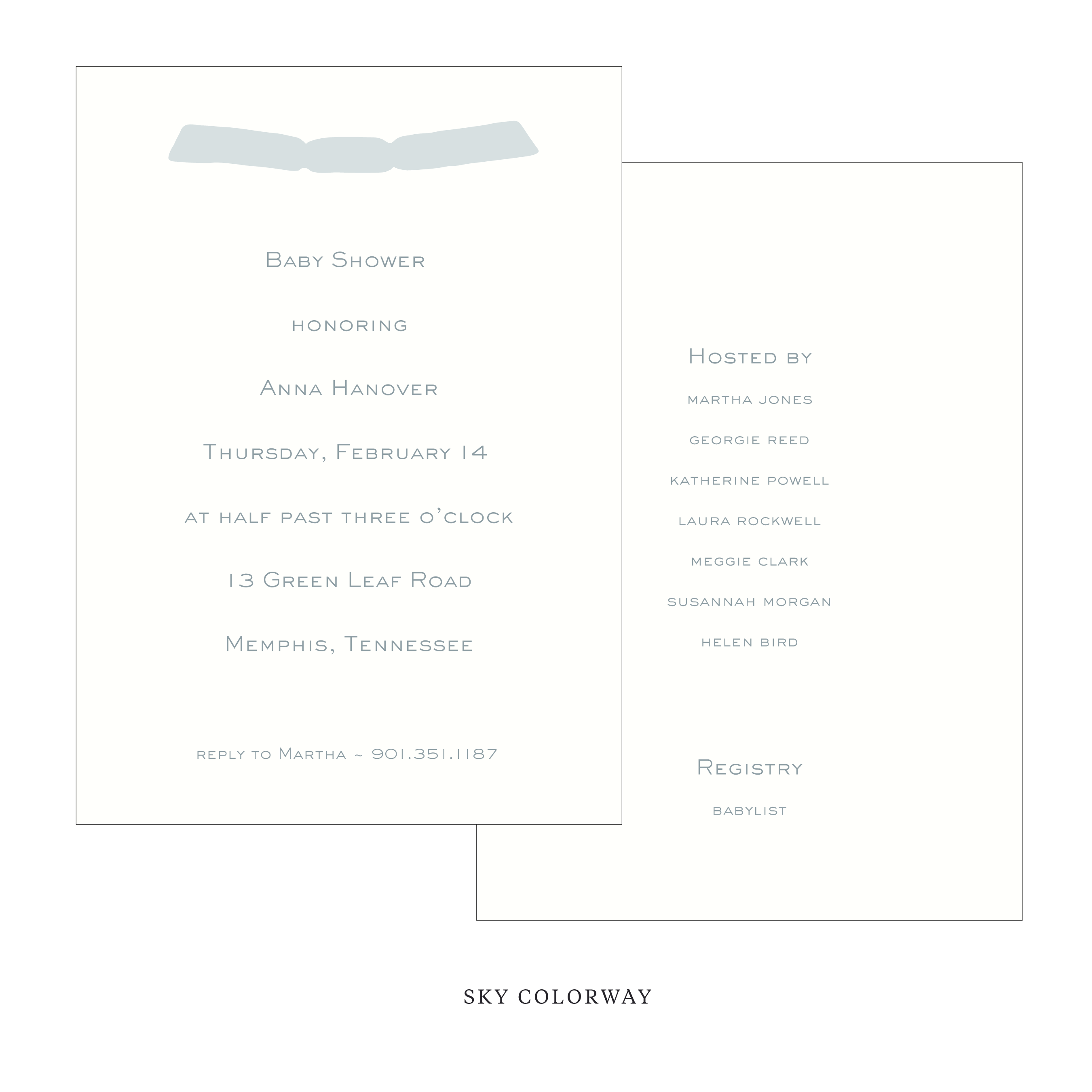 Richmond Ribbon Baby Shower Invitation