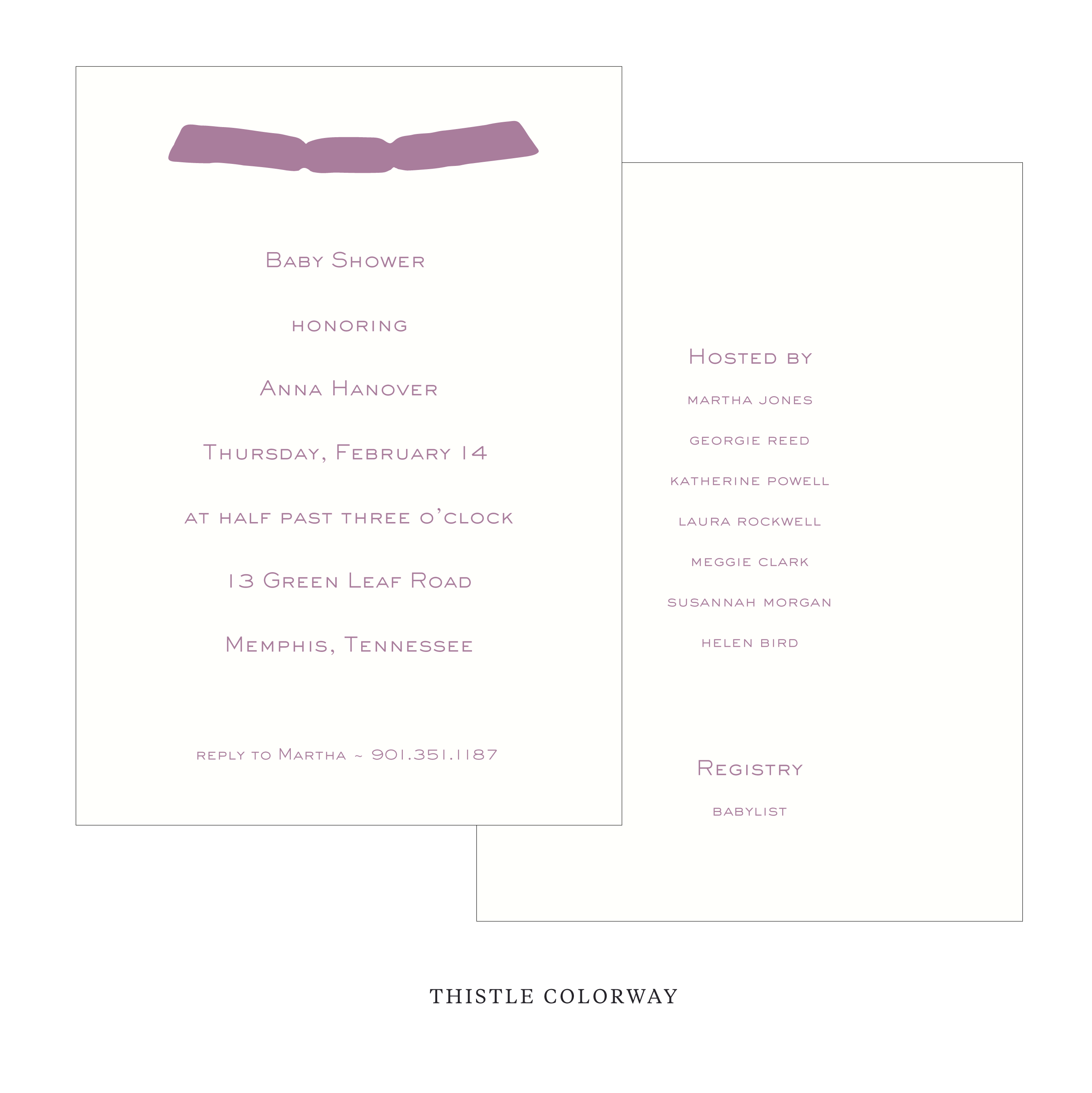 Richmond Ribbon Baby Shower Invitation