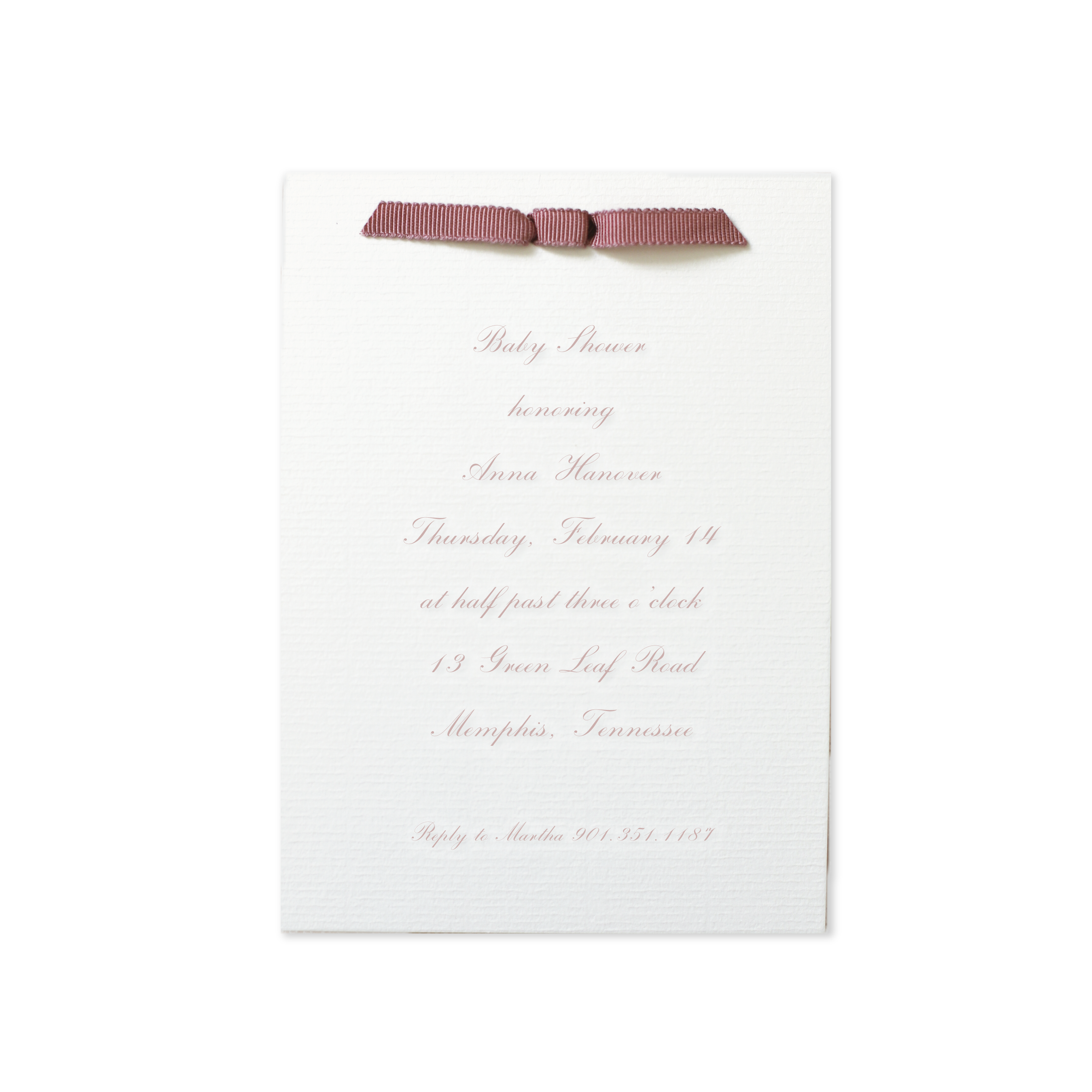 Surrey Ribbon Baby Shower Invitation