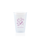 Primrose Motif Reusable Party Cups | 14 oz