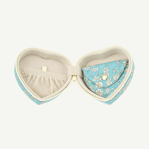 Liberty Heart Travel Jewelry Case, Capel Soft Teal