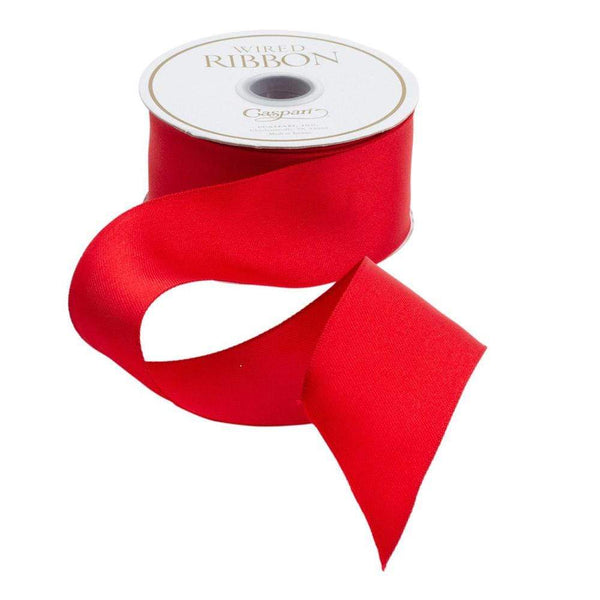 Red Satin Wired Ribbon