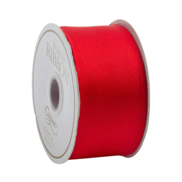 Red Satin Wired Ribbon
