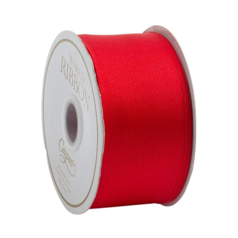 Red Satin Wired Ribbon