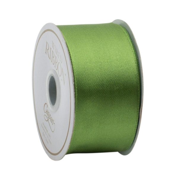 Green Satin Wired Ribbon