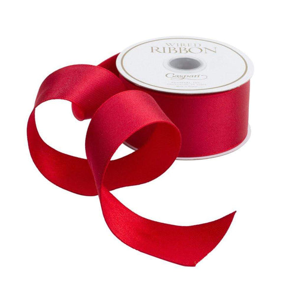 Red Reversible Wired Ribbon