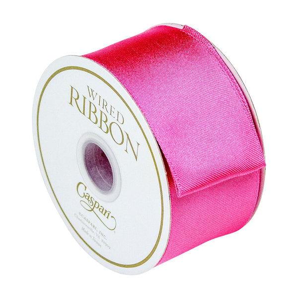 Fuchsia Wired Satin Ribbon
