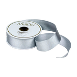 Silver Metallic Wired Grosgrain Ribbon
