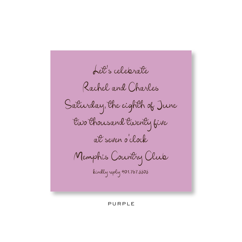 Rachel Bridal Invitation