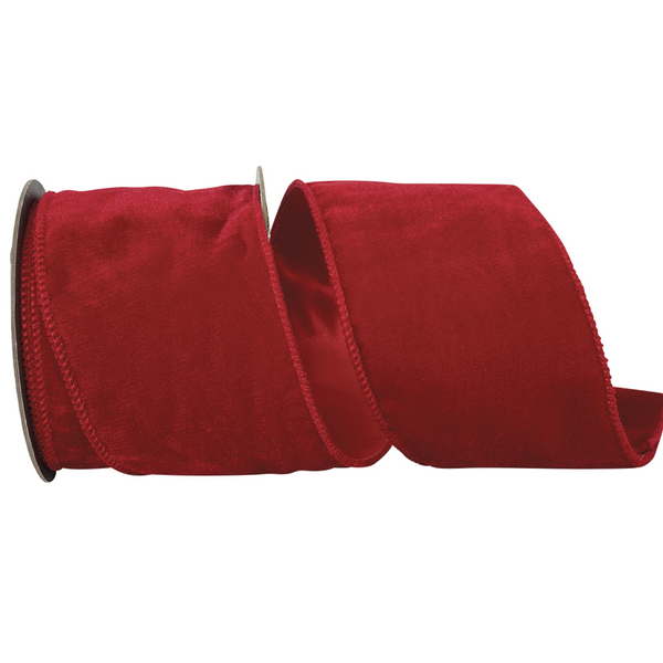 Red Wide Luxe Designer Velvet Plush Ribbon
