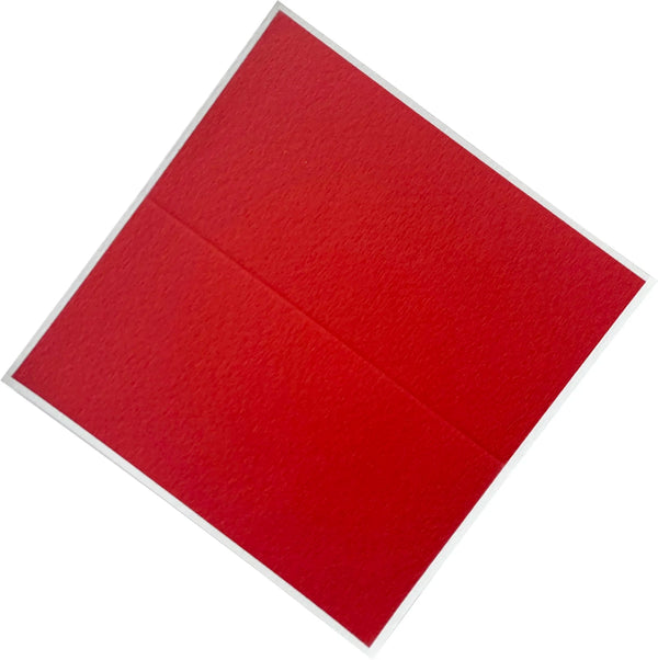 Red and white tented placecards