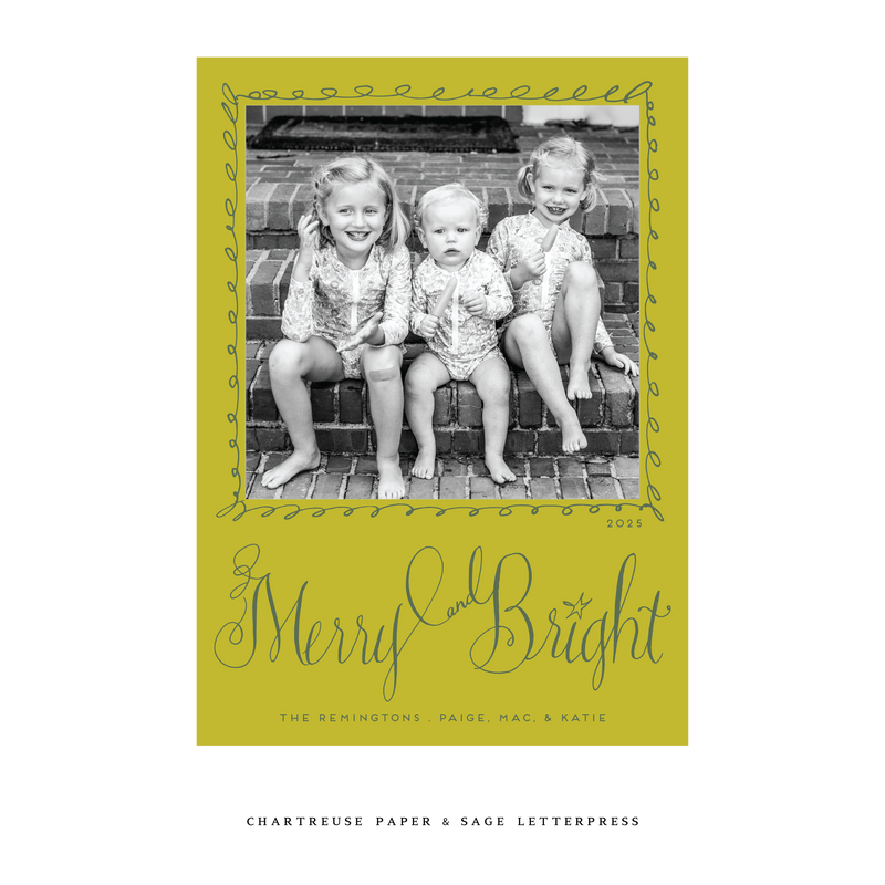 Remington Letterpress Colored Paper Holiday Card