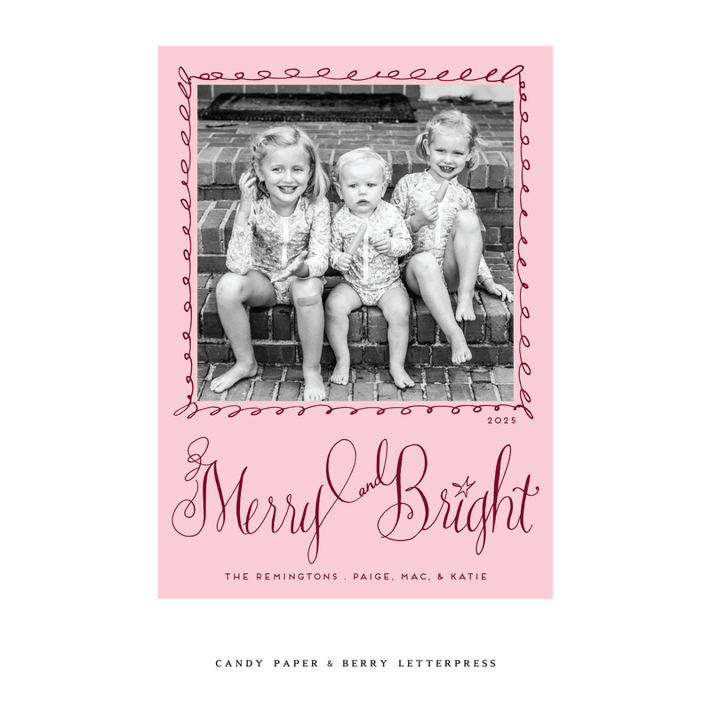 Remington Letterpress Colored Paper Holiday Card