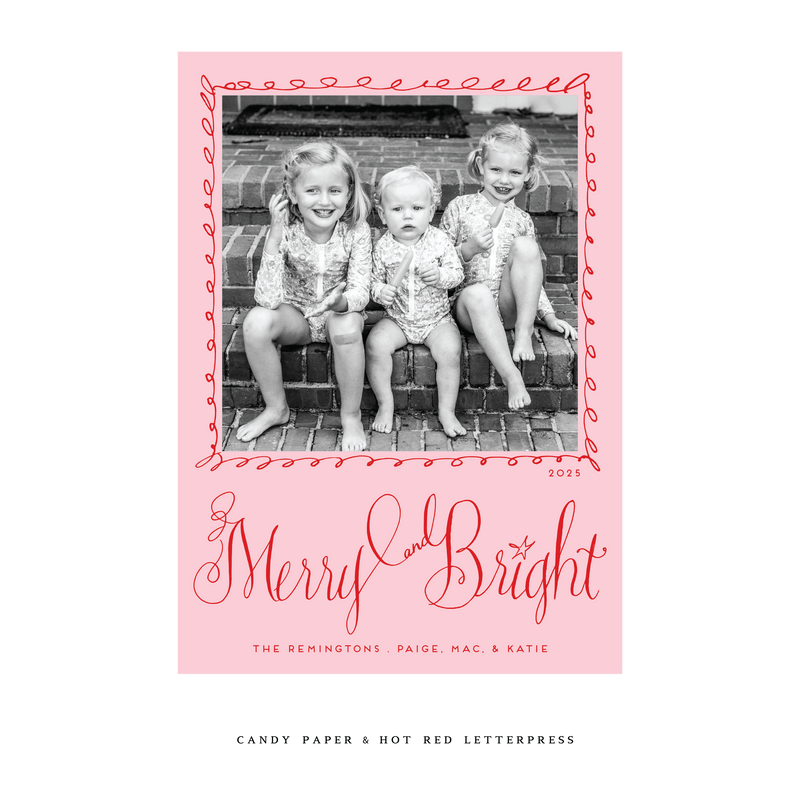 Remington Letterpress Colored Paper Holiday Card