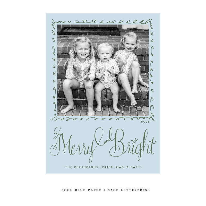 Remington Letterpress Colored Paper Holiday Card