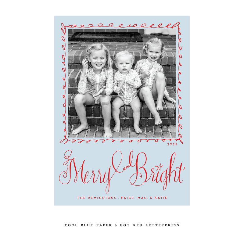 Remington Letterpress Colored Paper Holiday Card