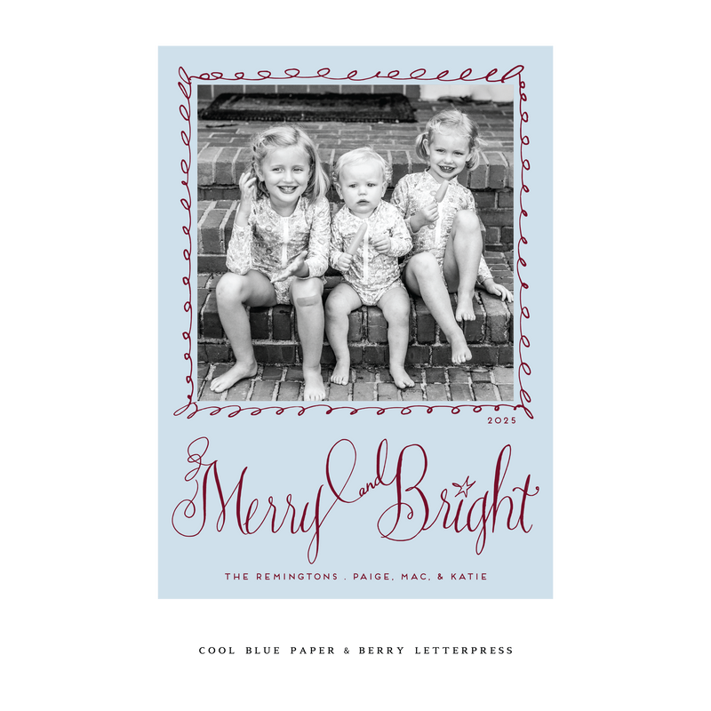Remington Letterpress Colored Paper Holiday Card