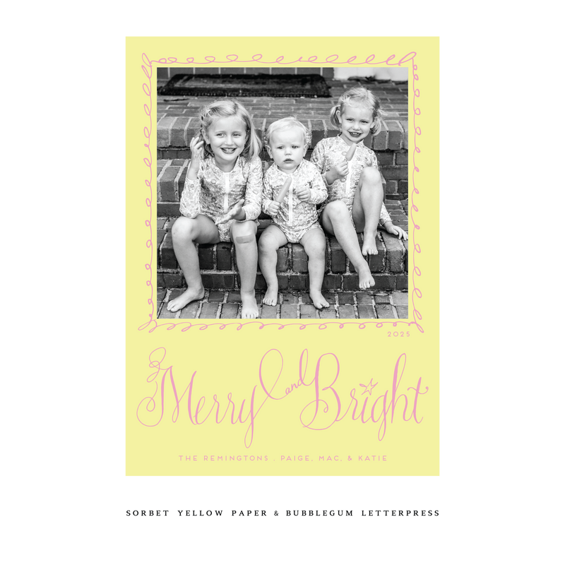 Remington Letterpress Colored Paper Holiday Card