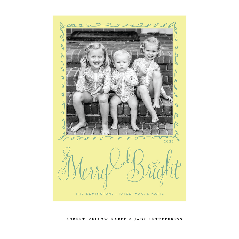 Remington Letterpress Colored Paper Holiday Card