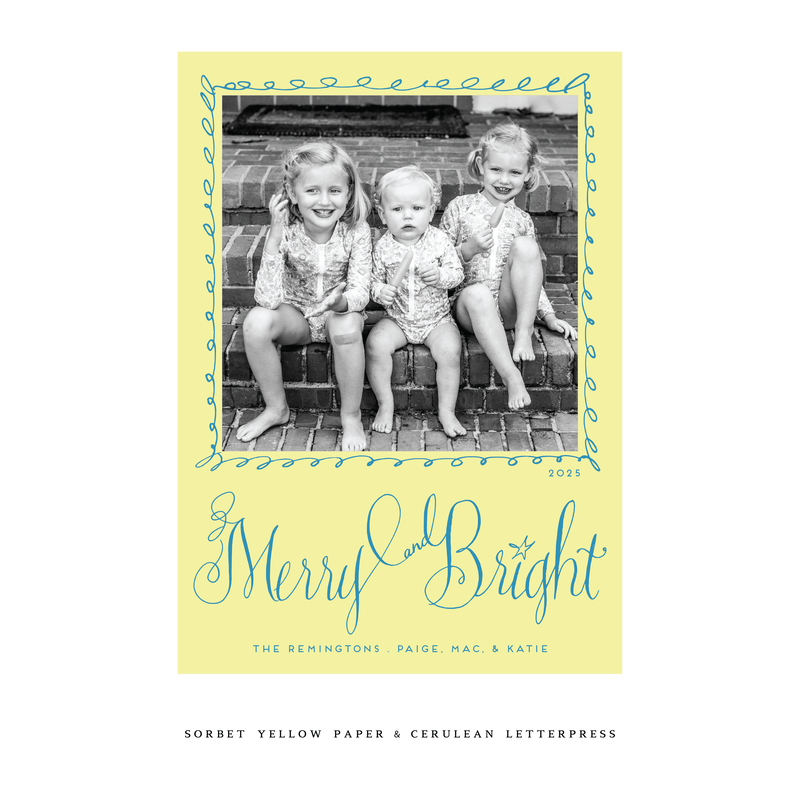 Remington Letterpress Colored Paper Holiday Card