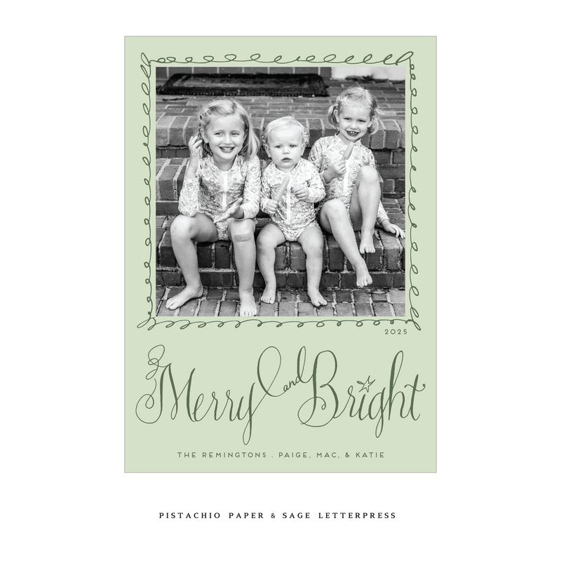 Remington Letterpress Colored Paper Holiday Card