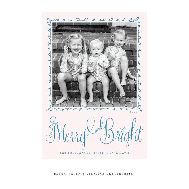 Remington Letterpress Colored Paper Holiday Card