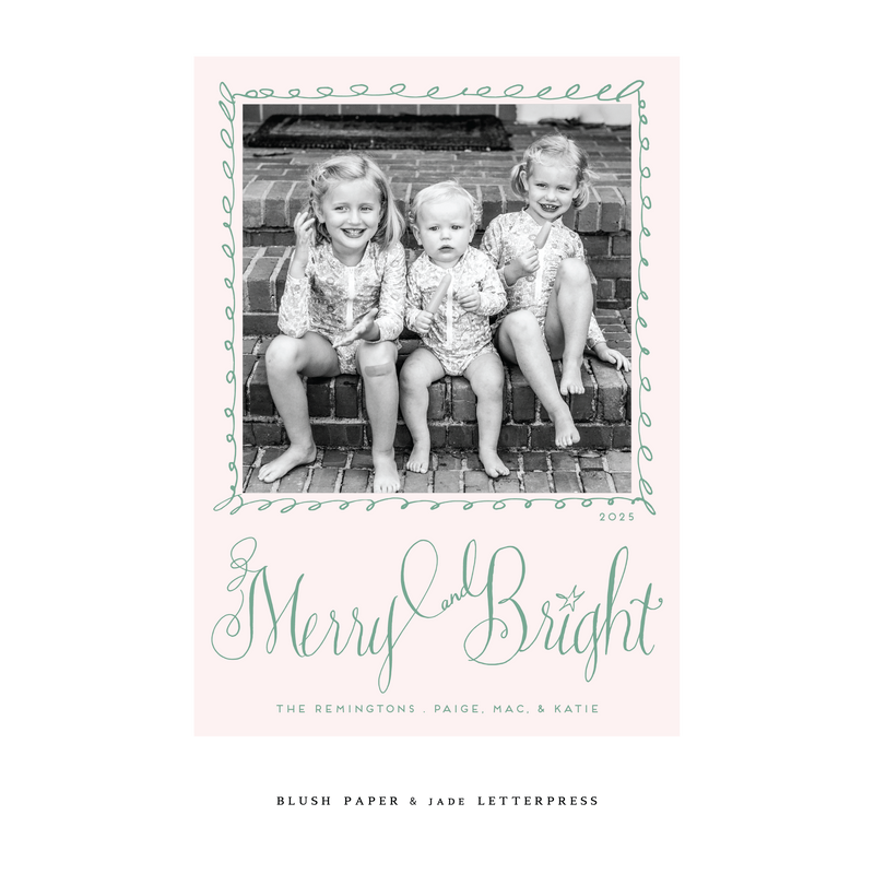 Remington Letterpress Colored Paper Holiday Card