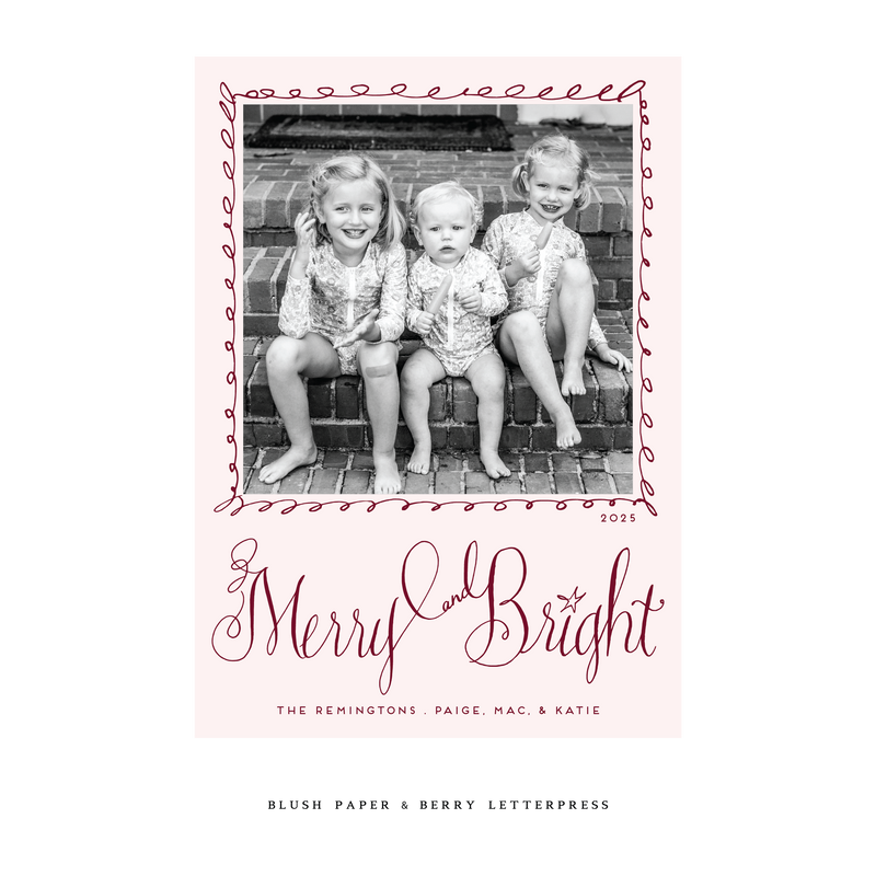 Remington Letterpress Colored Paper Holiday Card