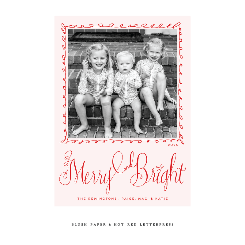 Remington Letterpress Colored Paper Holiday Card