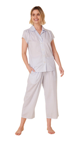 Classic Stripe Luxe Pima Capri Set