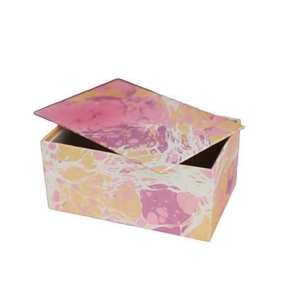 Marbled Paper Box with Lid