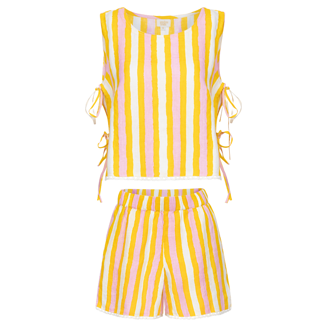 Sunkissed Stripe Beach Matching Set