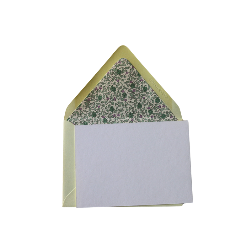 Purple Floral Stationery Set