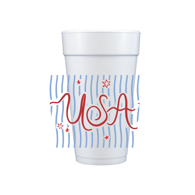 USA Foam Cups – 10 Pack (20 oz)