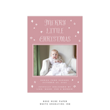 Walter Engraved Birth Announcement Medium Holiday Card