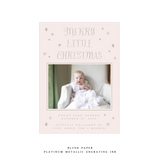 Walter Engraved Birth Announcement Medium Holiday Card