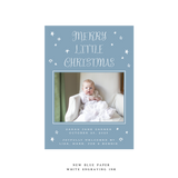Walter Engraved Birth Announcement Medium Holiday Card