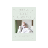 Walter Engraved Birth Announcement Medium Holiday Card