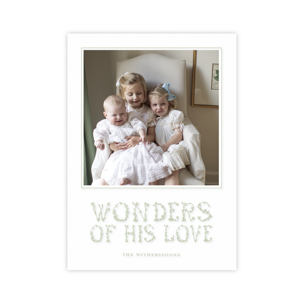 Witherspoon Engraved Medium Holiday Card