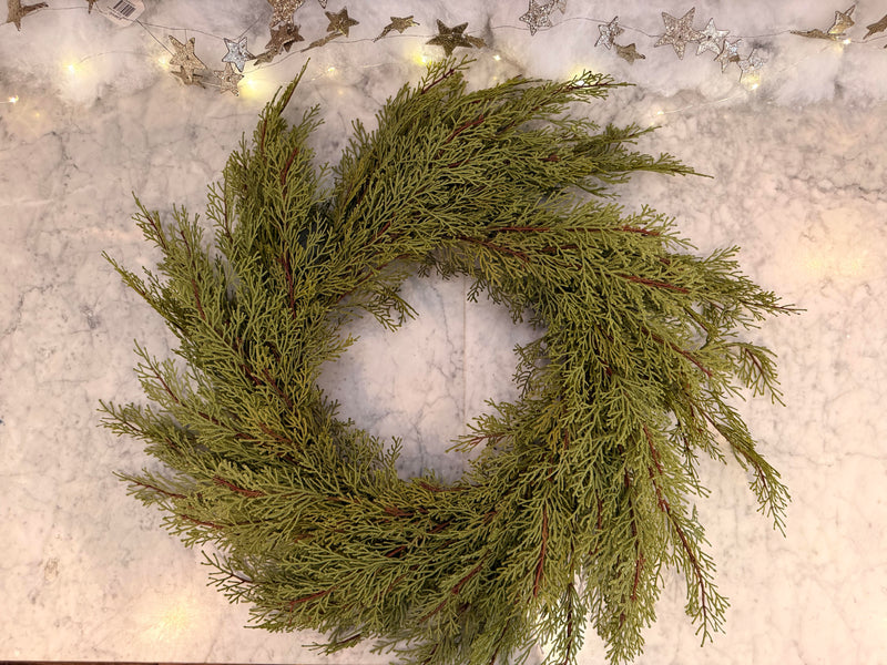 Faux Cedar Wreath