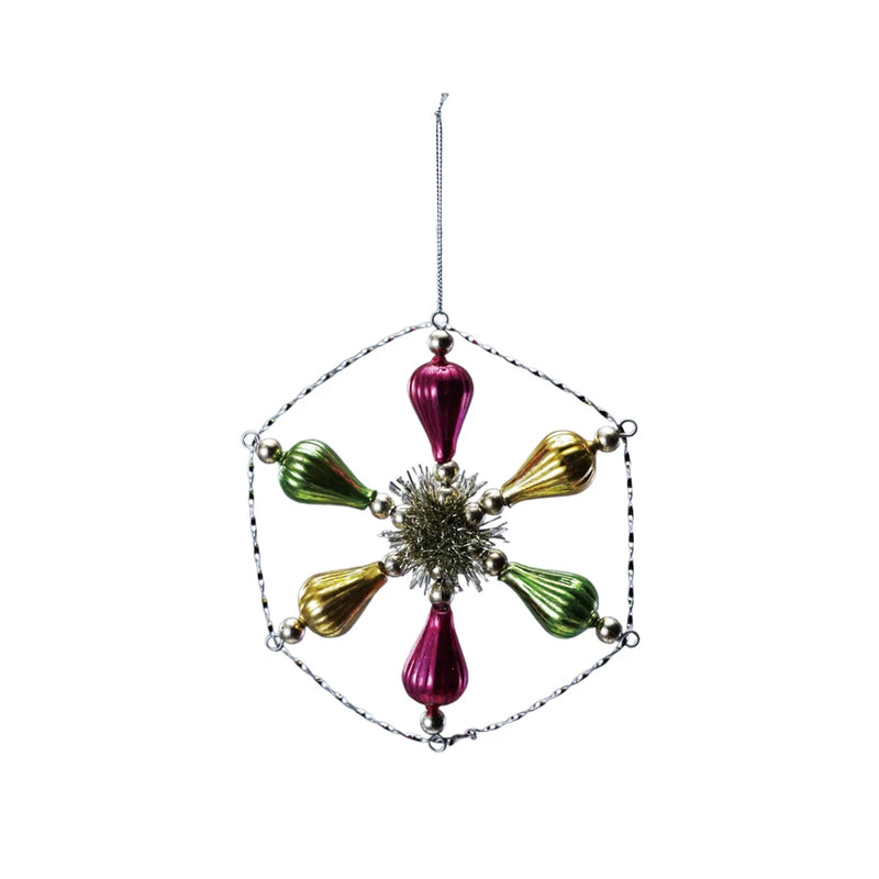 Glass Snowflake Ornament