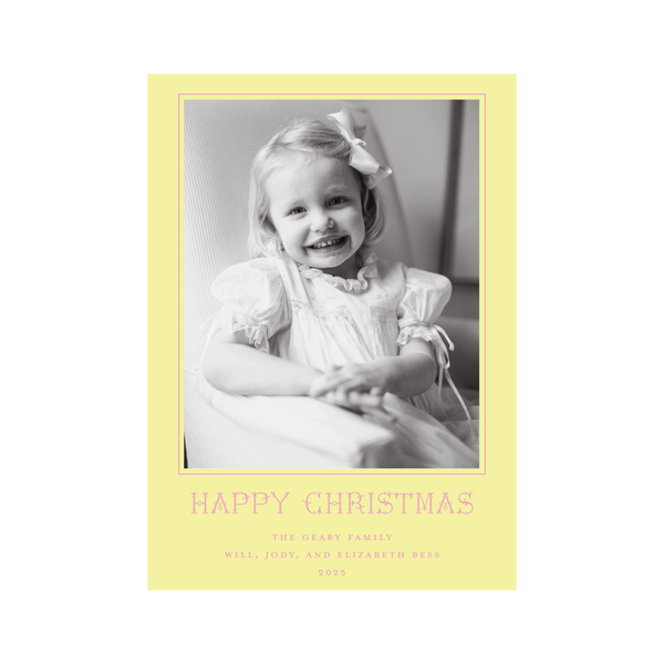 Yorke Letterpress Colored Paper Holiday Card