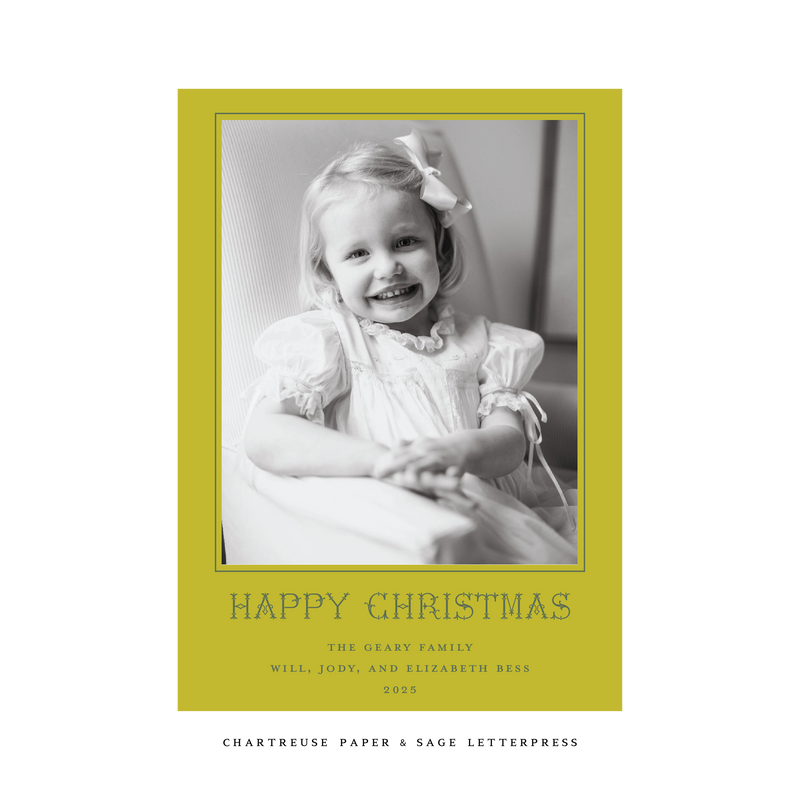 Yorke Letterpress Colored Paper Holiday Card