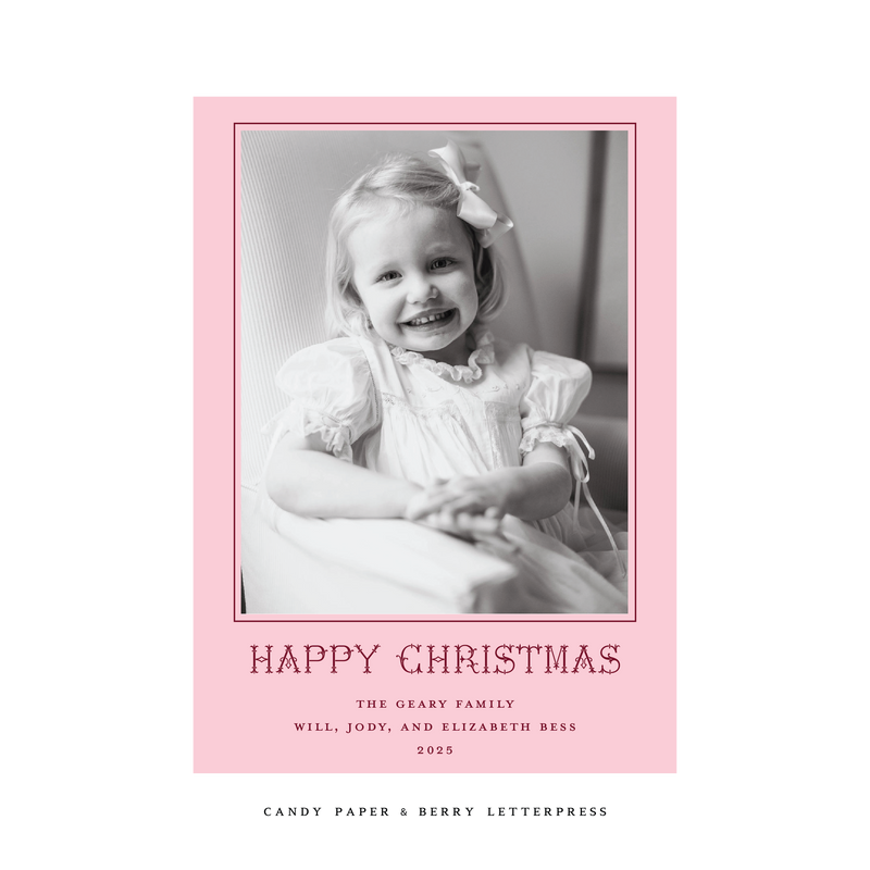 Yorke Letterpress Colored Paper Holiday Card