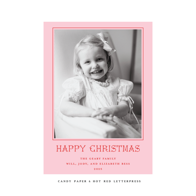 Yorke Letterpress Colored Paper Holiday Card
