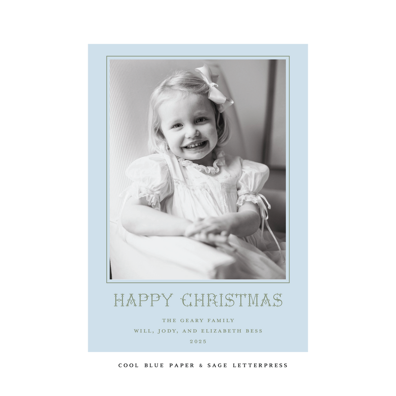 Yorke Letterpress Colored Paper Holiday Card
