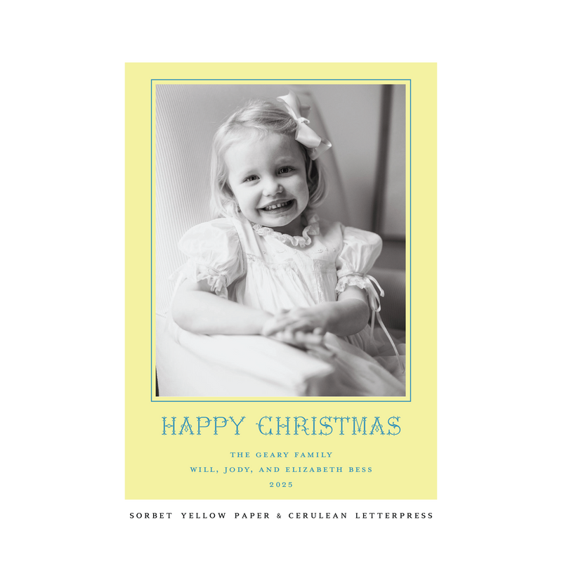 Yorke Letterpress Colored Paper Holiday Card