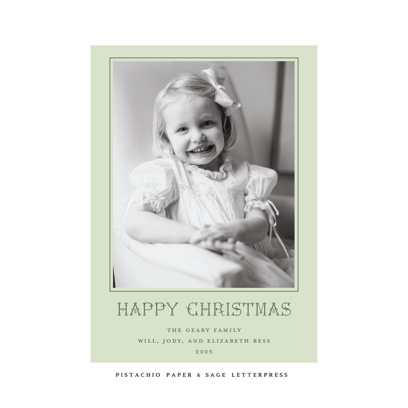 Yorke Letterpress Colored Paper Holiday Card